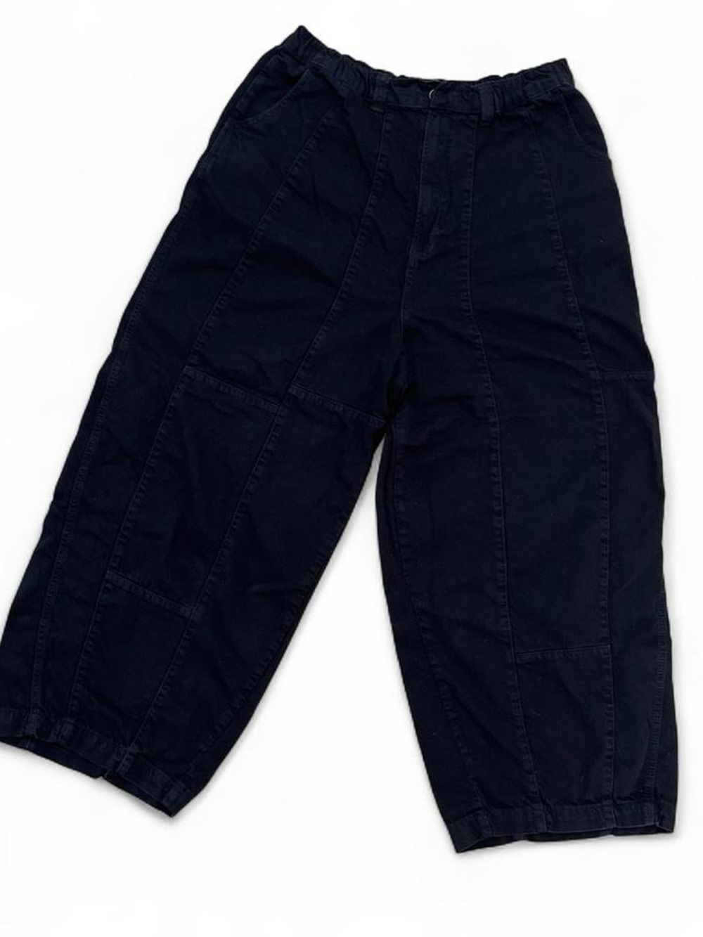 We The Free Relaxed Jeans Elastic Waist Black Harem Barrel Large